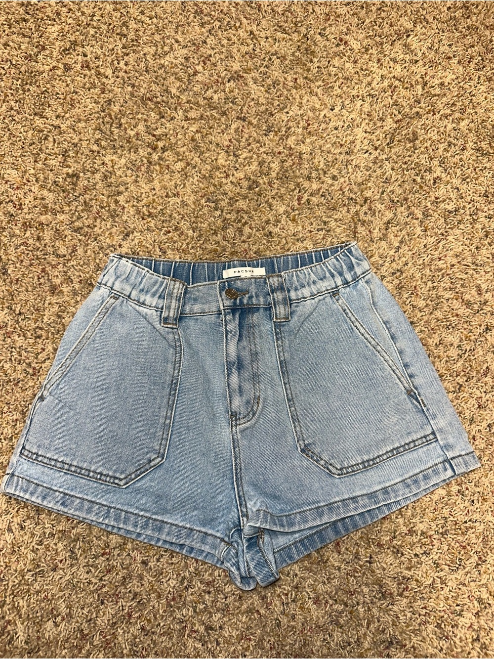 PacSun Light Wash High-Rise Denim Shorts